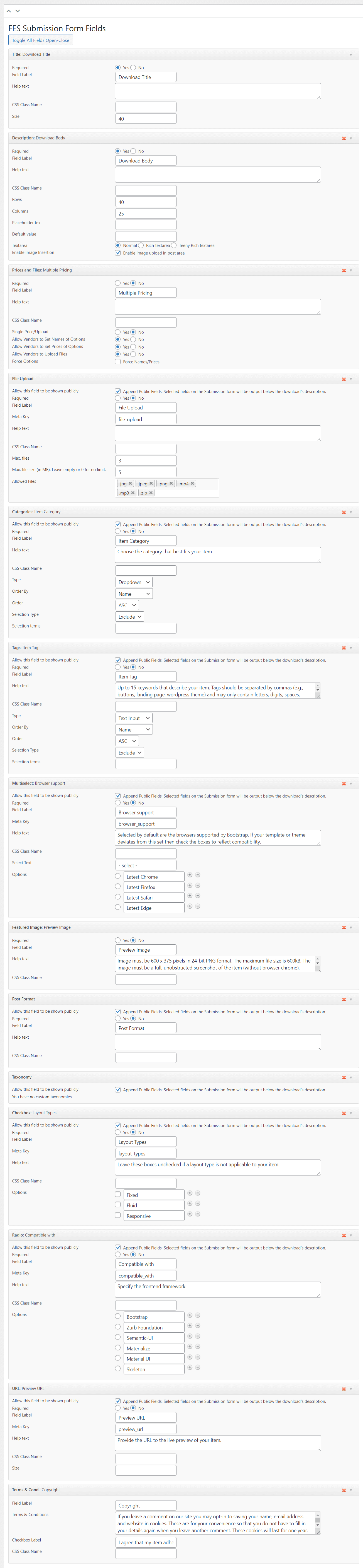 EDD Front End Submission Form