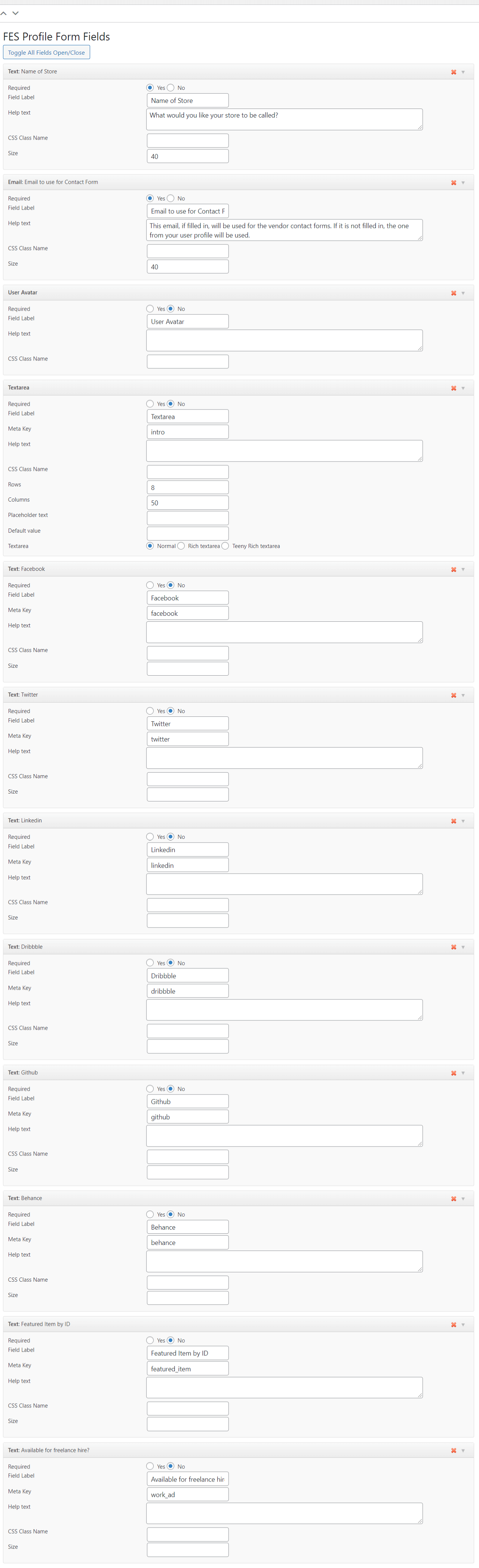 Vendor Profile Form